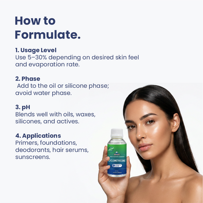 Cyclomethicone Formulation Guide with Usage Level, Phase and Cosmetic Applications