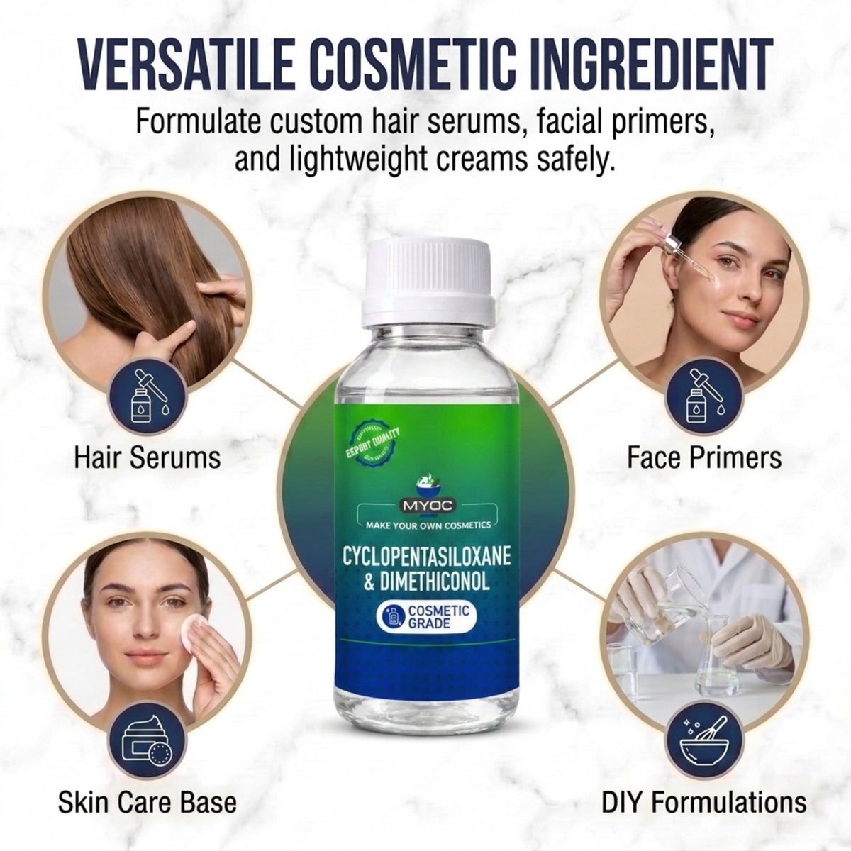 Cyclopentasiloxane & Dimethiconol key benefits for cosmetic formulations