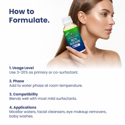 How to use Decyl glucoside in cosmetic formulations