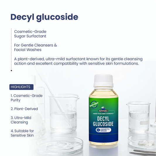 Decyl glucoside surfactant for cleansing and personal care formulations
