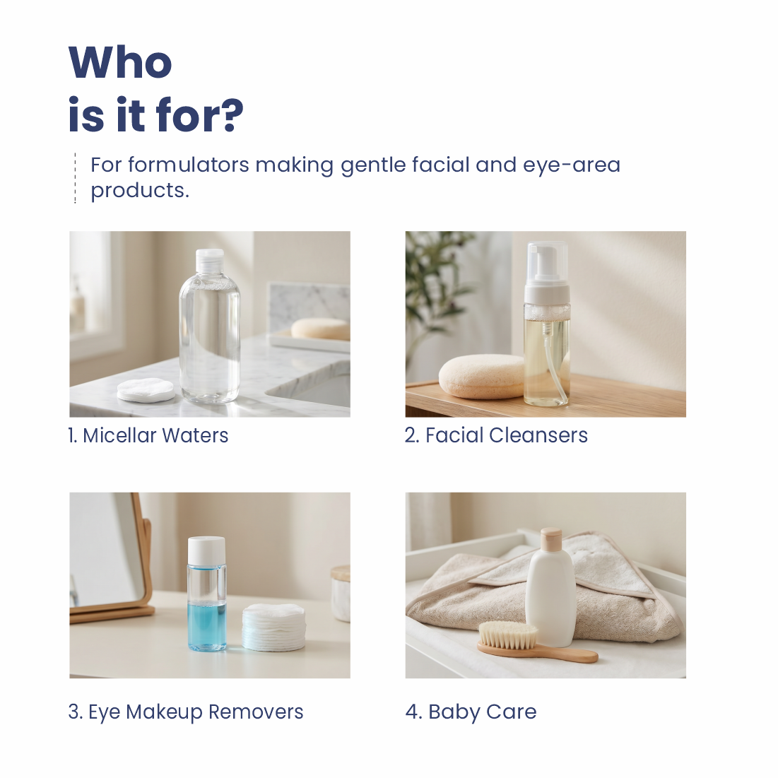 Decyl glucoside applications in face wash body wash and hair care formulations