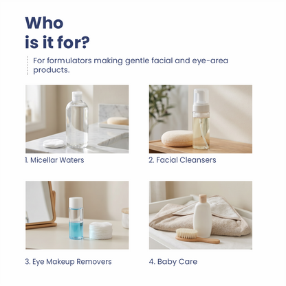 Decyl glucoside applications in face wash body wash and hair care formulations