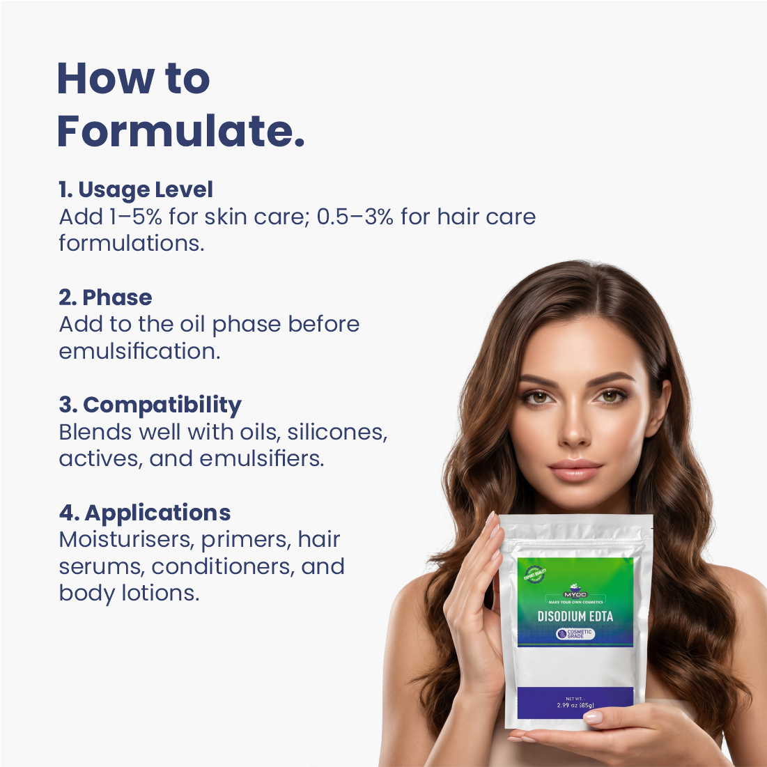 How to use Disodium edta in cosmetic formulations