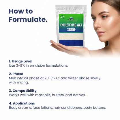 How to use Emulsifying Wax in cosmetic formulations