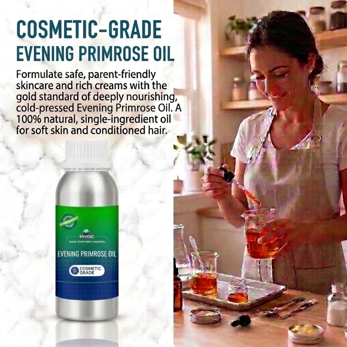 Evening Primrose Oil applications in skincare haircare and body care products