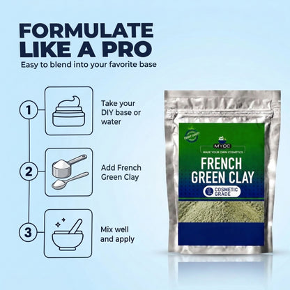 French Green Clay key benefits for cosmetic formulations