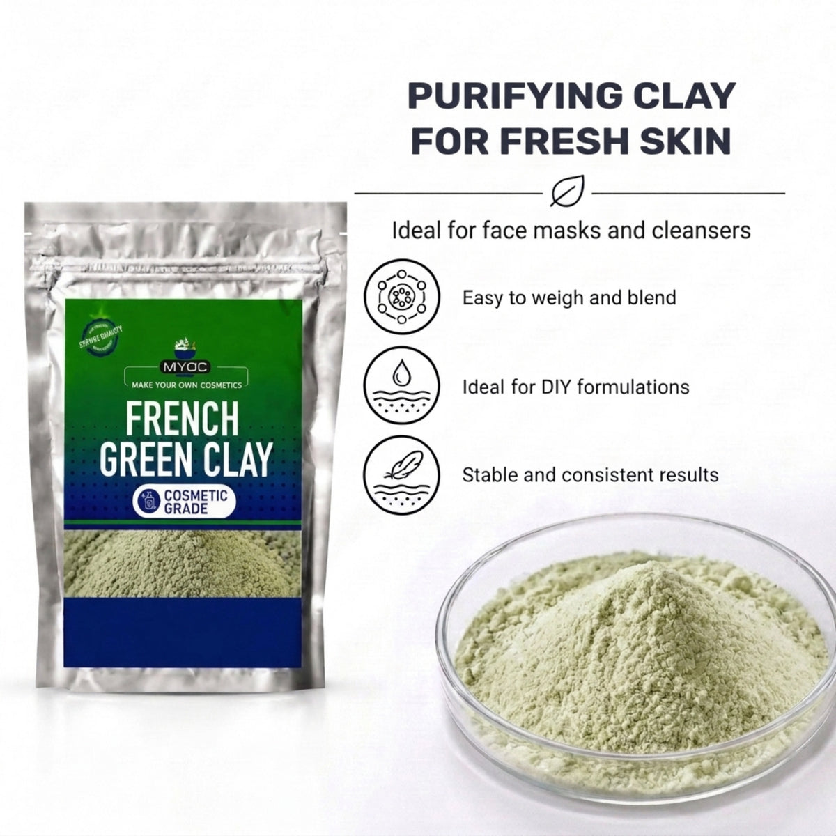 French Green Clay formulation properties and ingredient profile