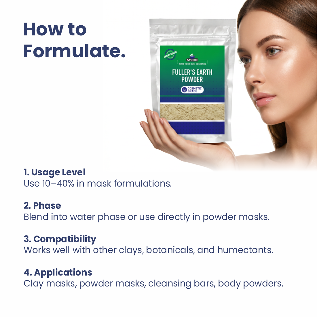 How to use Fuller's earth in cosmetic formulations