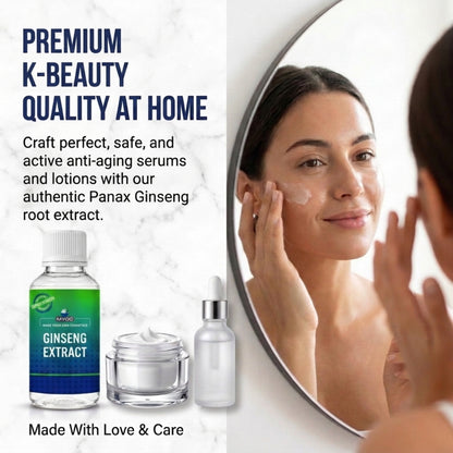 Ginseng Extract applications in serums creams masks and hair care products