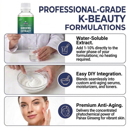 Ginseng Extract formulation properties and cosmetic applications