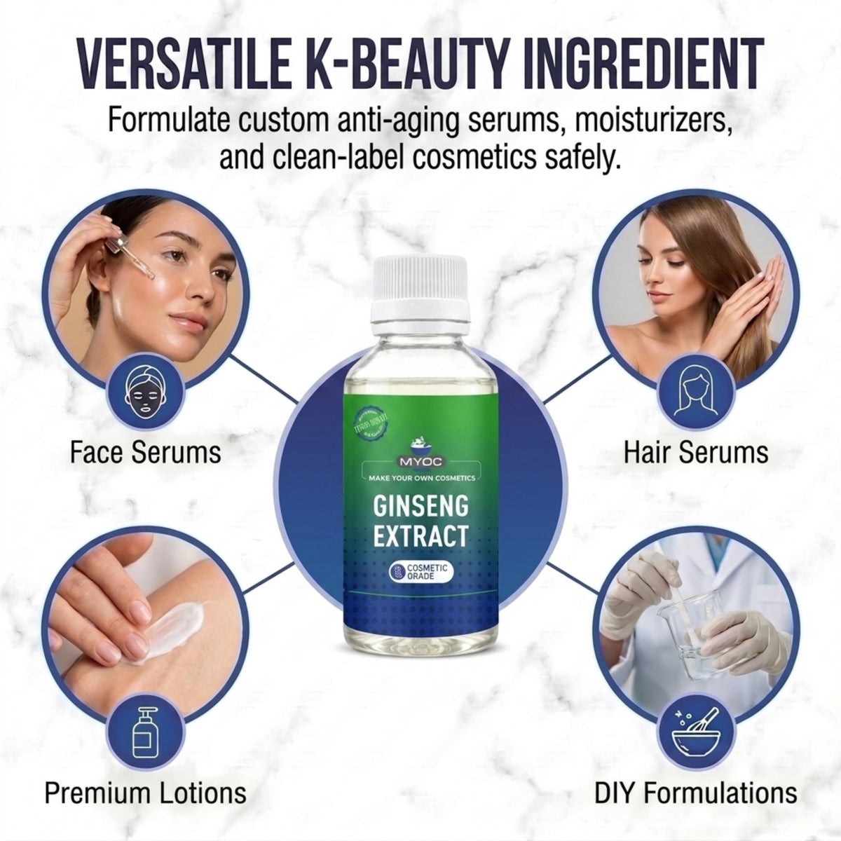 Ginseng Extract key benefits for skincare and haircare formulations