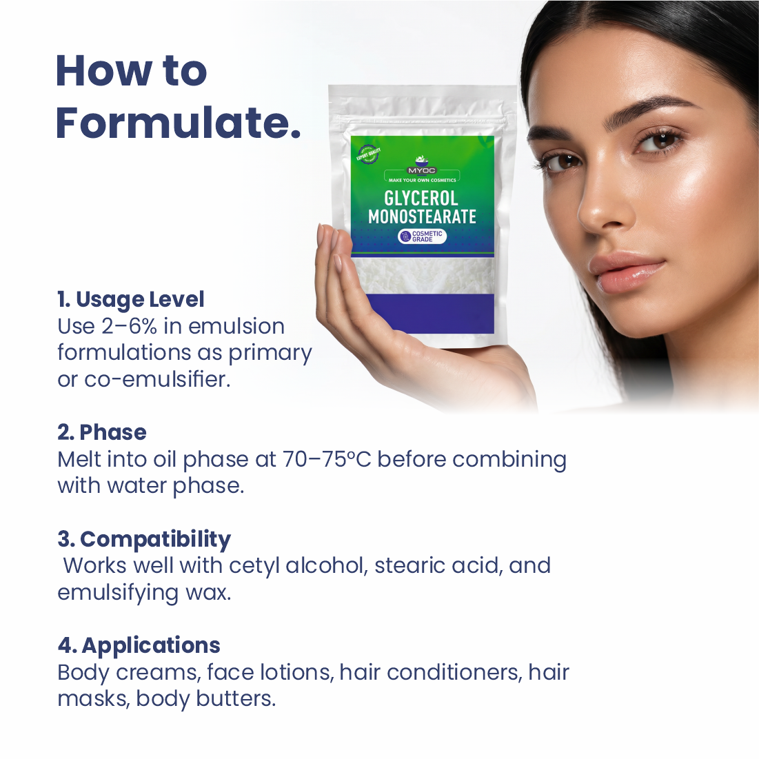How to use Glycerol Monostearate in cosmetic formulations
