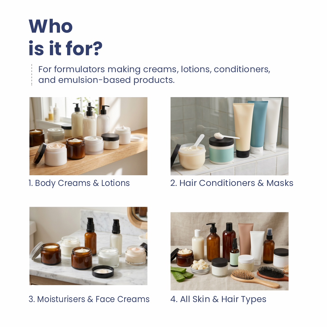 Glycerol Monostearate applications in skincare haircare and personal care products