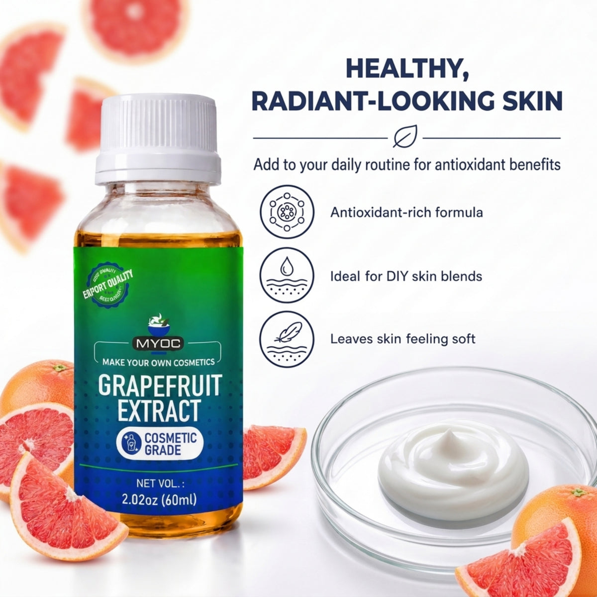 Grapefruit Extract formulation properties and cosmetic applications