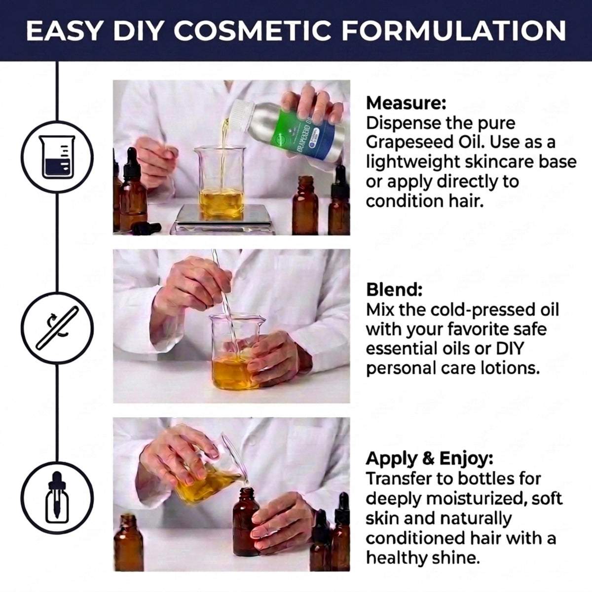 Grapeseed Oil ingredient profile for skin and hair care formulations