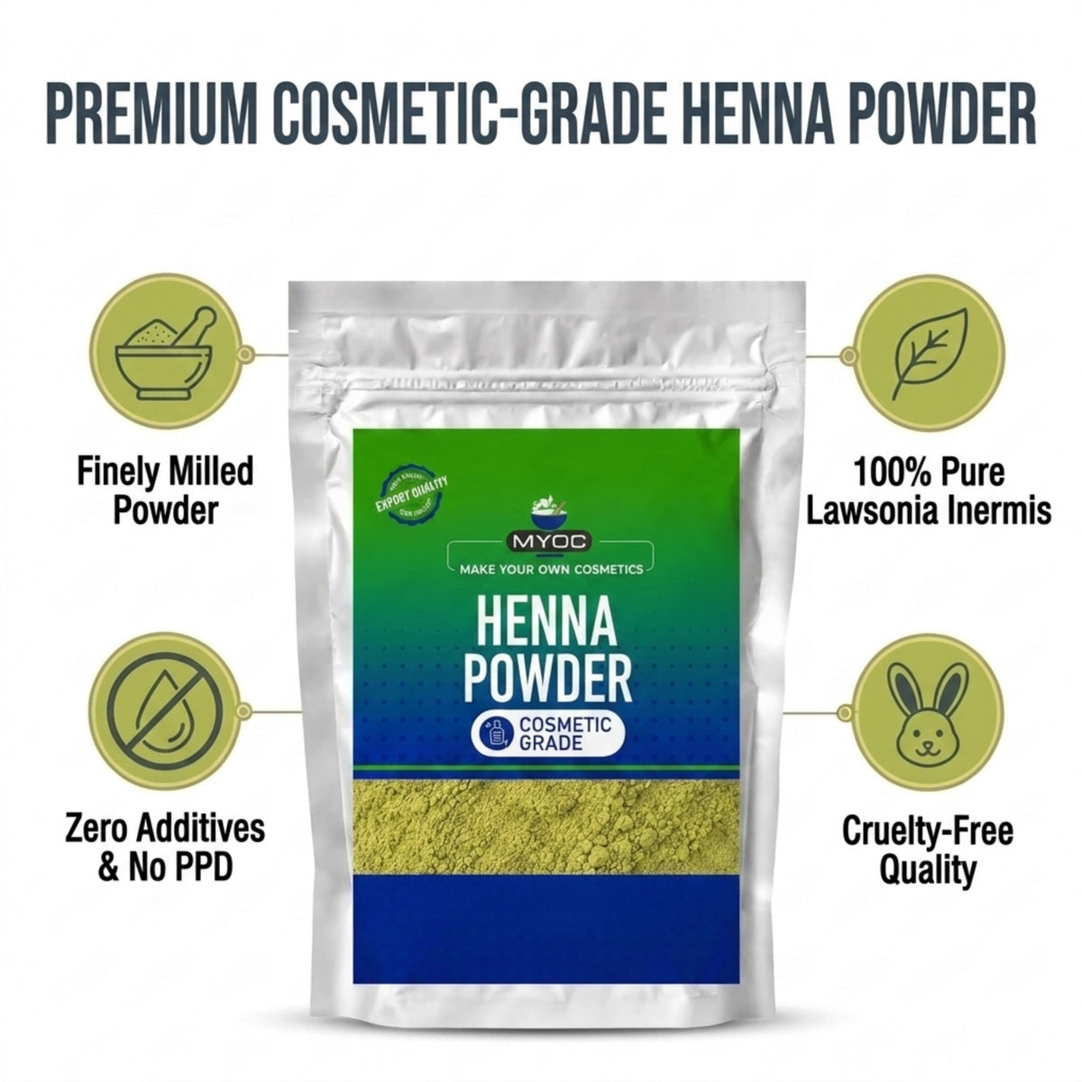 Henna Powder key benefits for cosmetic formulations
