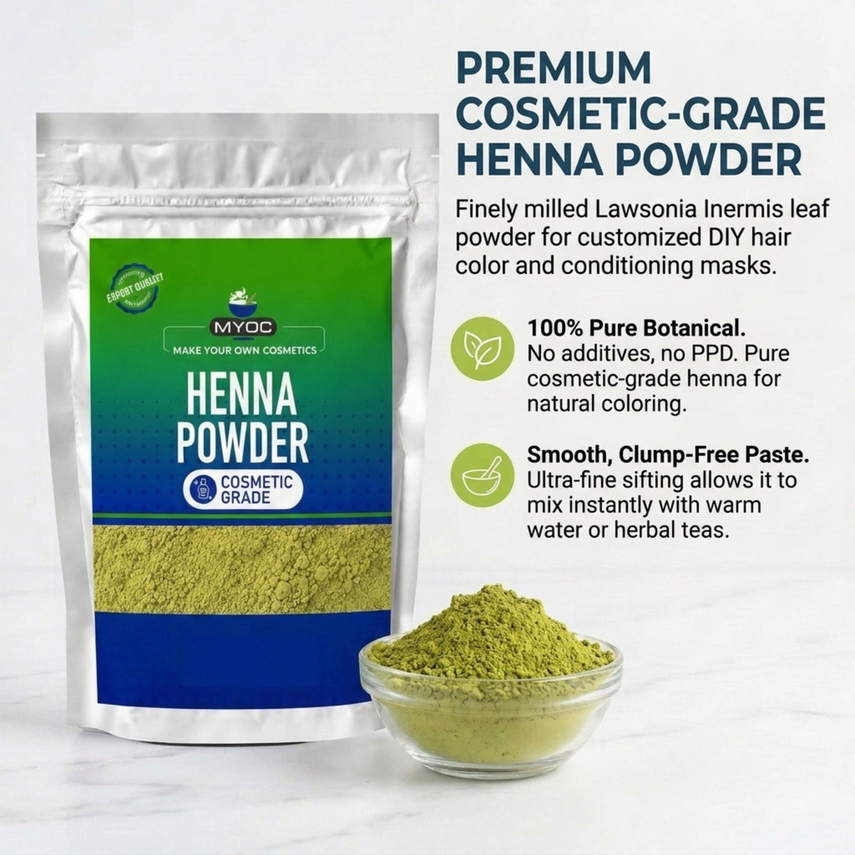 Henna Powder powder for cosmetic and personal care formulations
