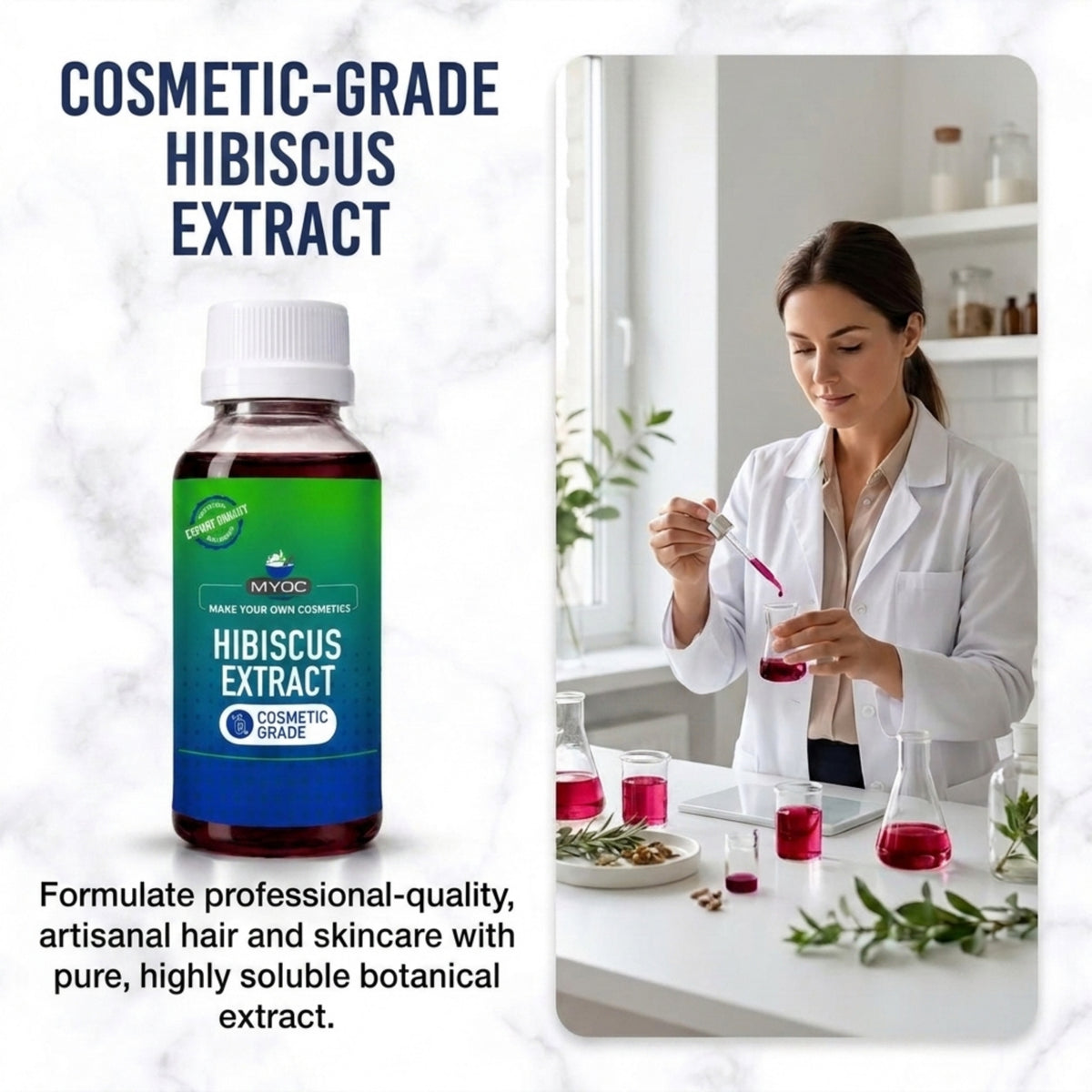 Hibiscus Extract applications in serums creams masks and hair care products