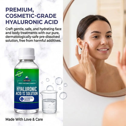 Hyaluronic Acid 1% Solution applications in serums creams lotions and cosmetic products