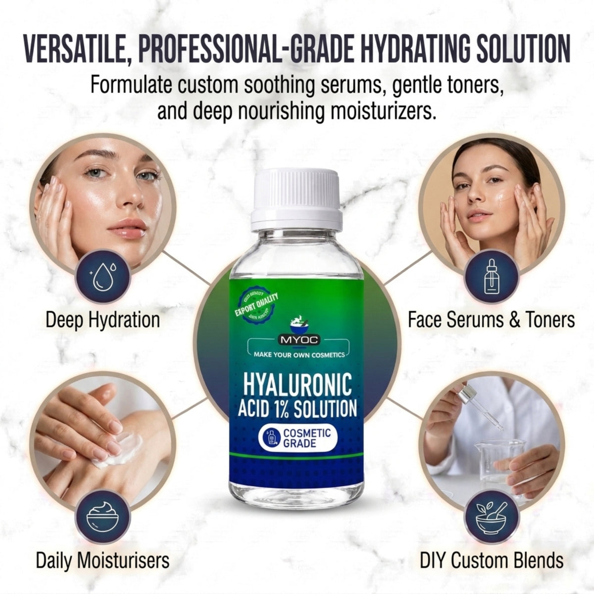 Hyaluronic Acid 1% Solution key benefits for skincare formulations