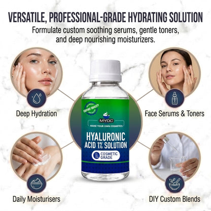 Hyaluronic Acid 1% Solution key benefits for skincare formulations