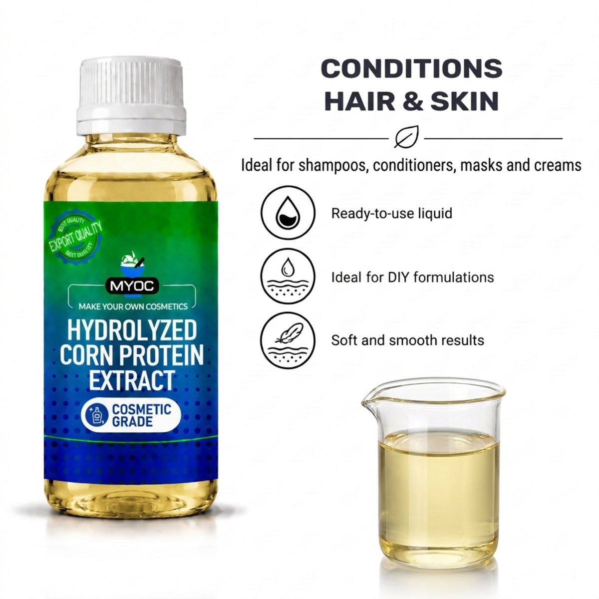 Hydrolyzed Corn Protein formulation properties for cosmetic products