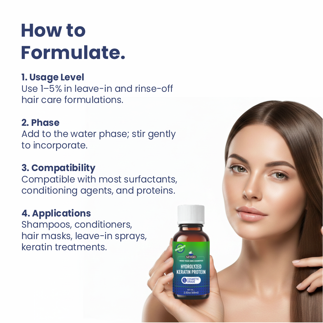 How to use Hydrolyzed Keratin Protein in cosmetic formulations