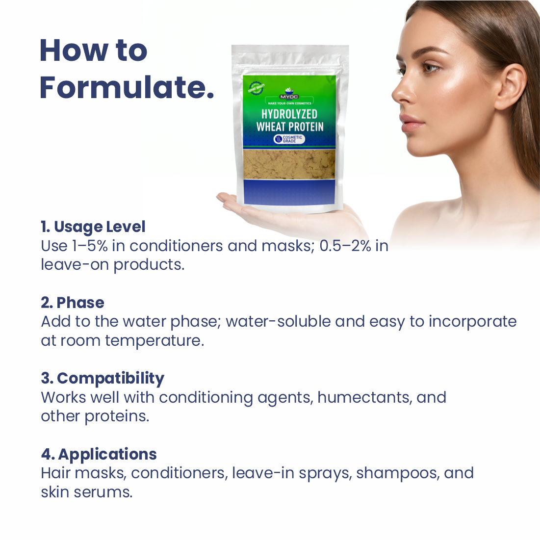 How to use Hydrolyzed Wheat Protein in cosmetic formulations