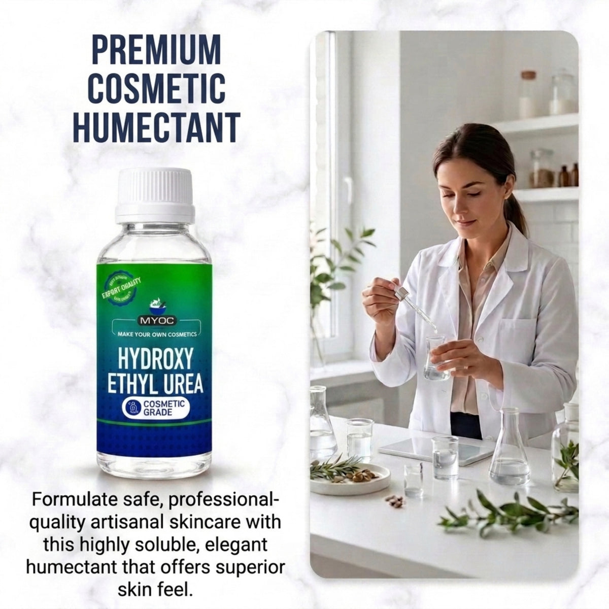 Hydroxy Ethyl Urea applications in skincare haircare and personal care products