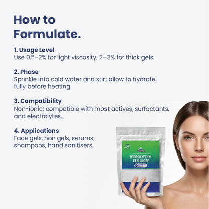 How to use Hydroxyethyl cellulose in cosmetic formulations