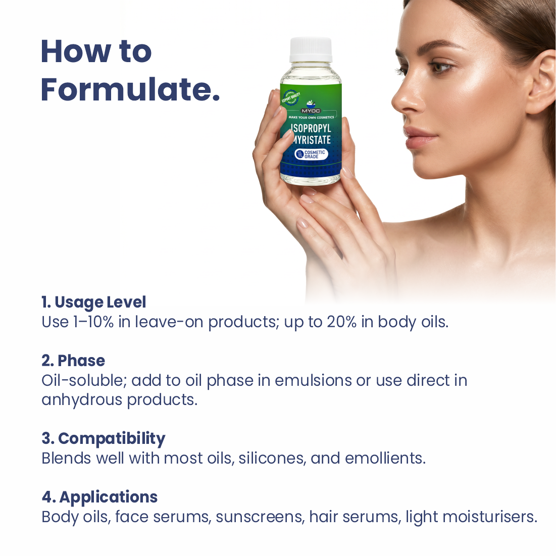 How to use Isopropyl Myristate in cosmetic formulations