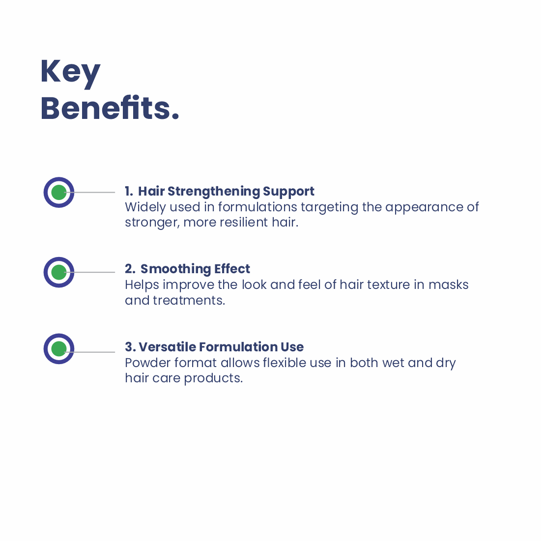 Keratin powder key benefits for cosmetic formulations