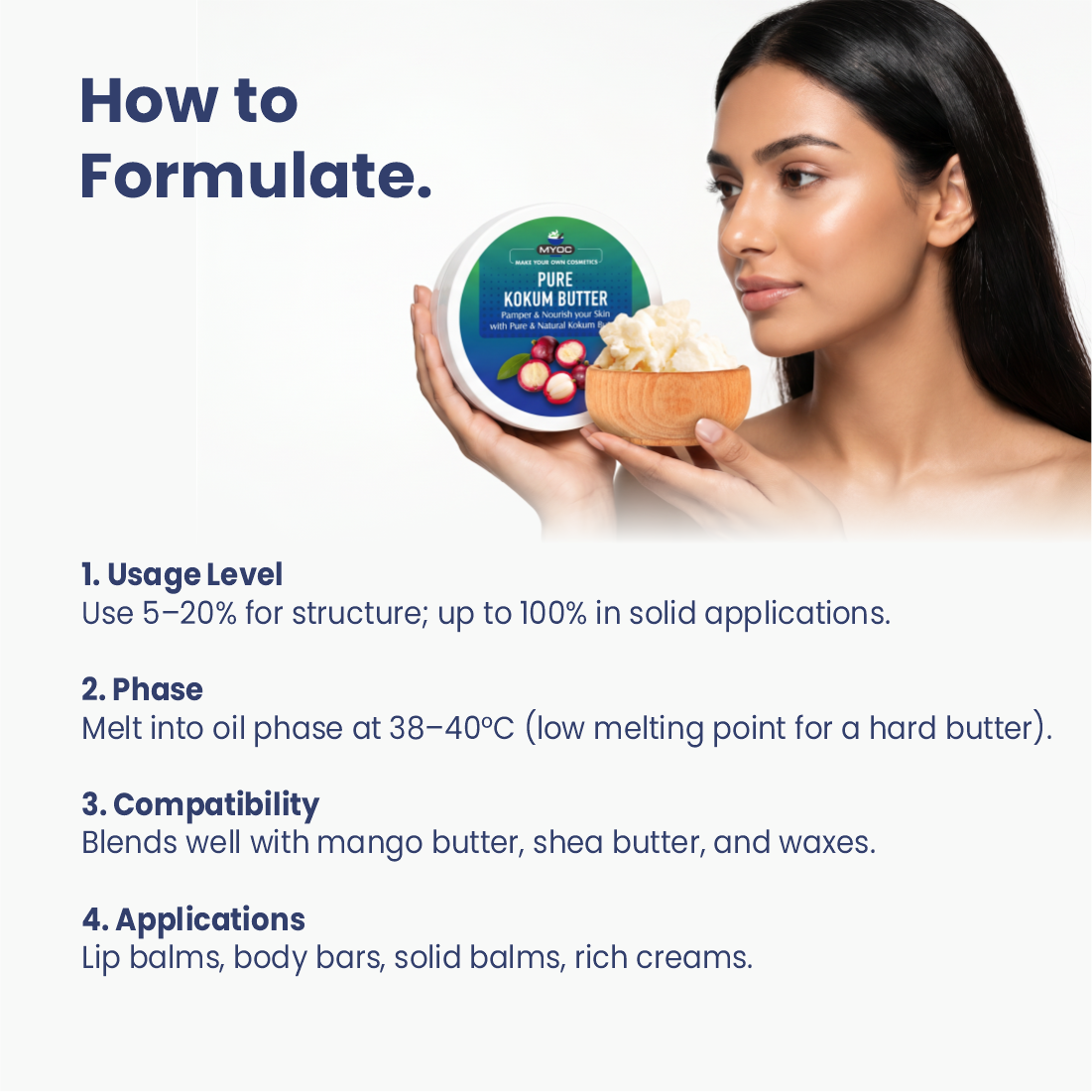 How to use Kokum Butter in cosmetic formulations