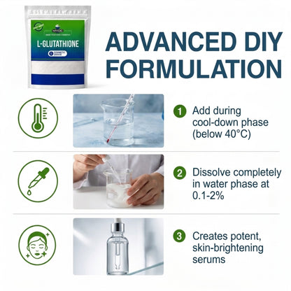 L-Glutathione formulation properties and cosmetic applications