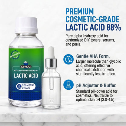 Lactic Acid active ingredient for skincare formulations