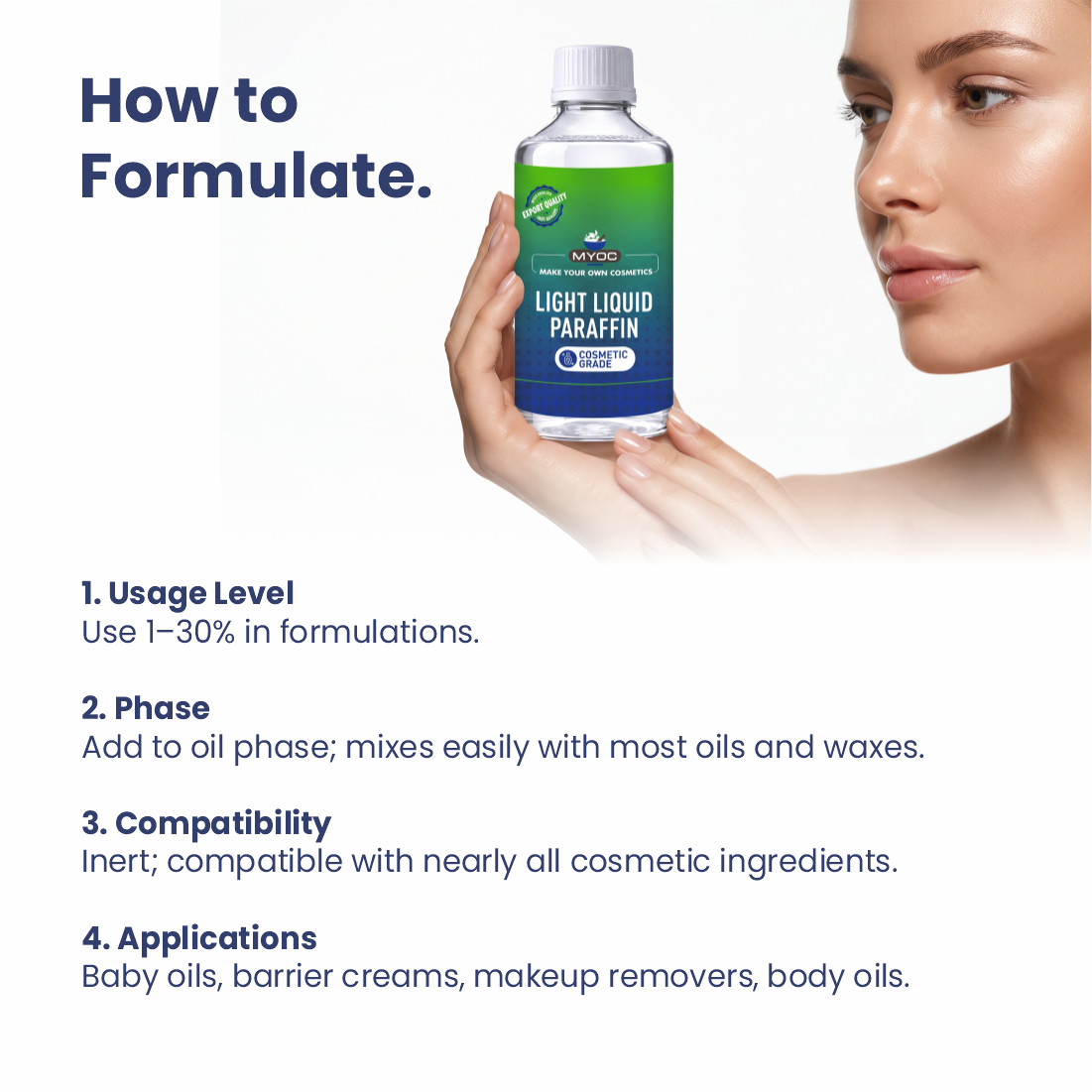 How to use Light Liquid Paraffin in cosmetic formulations