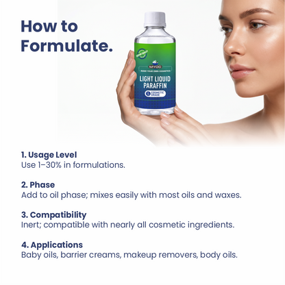 How to use Light Liquid Paraffin in cosmetic formulations