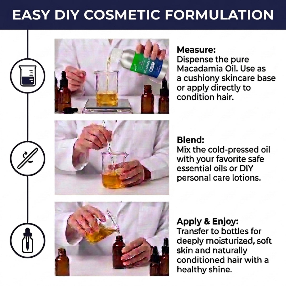 Macadamia Oil ingredient profile for skin and hair care formulations