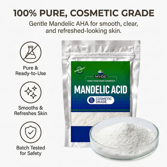 Mandelic acid pouch, cosmetic grade infographic