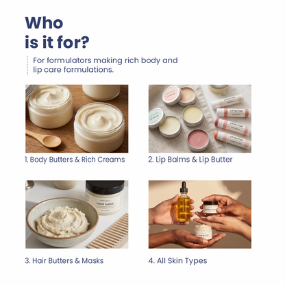 Mango Butter applications in skincare haircare and body butter products