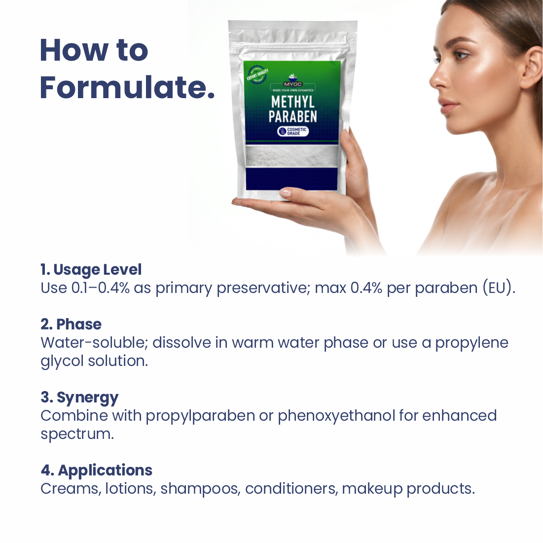 How to use Methyl Paraben in cosmetic formulations