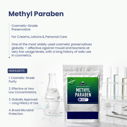 Methyl Paraben preservative ingredient for cosmetic formulations