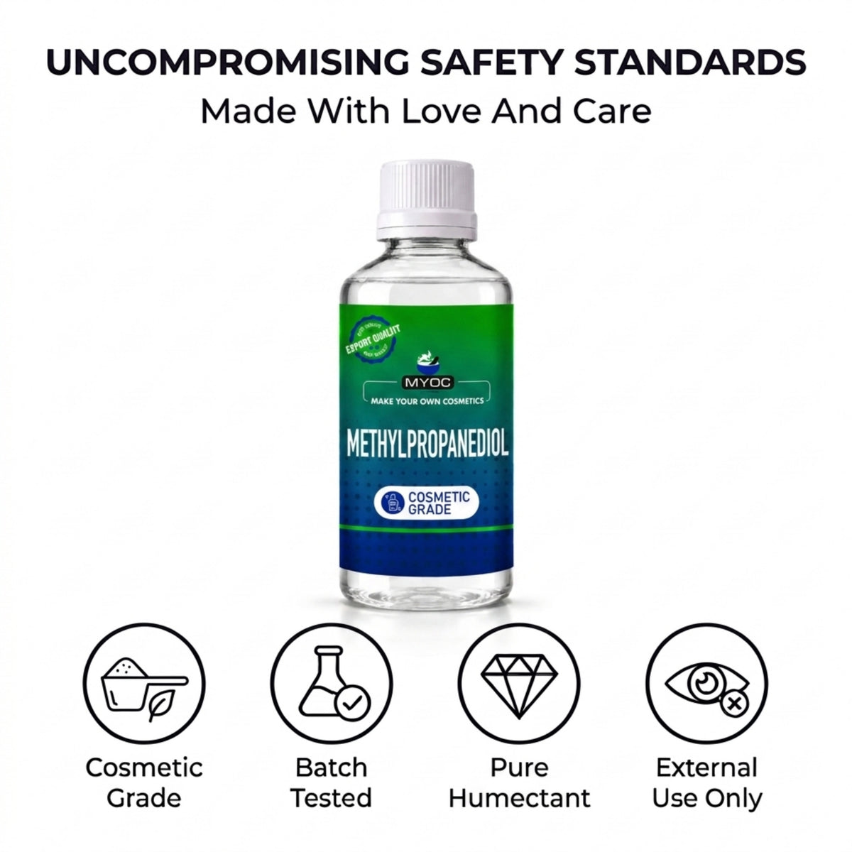 Methylpropanediol quality standards infographic
