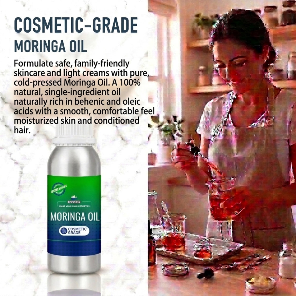 Moringa Oil applications in skincare haircare and body care products