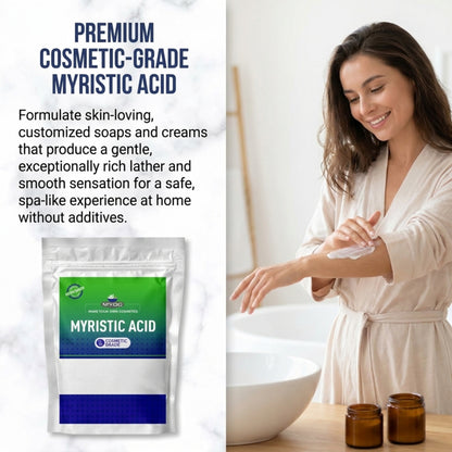 Myristic Acid (C14) applications in serums creams lotions and cosmetic products