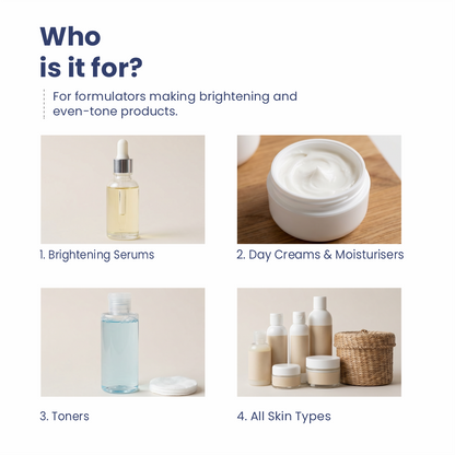 Niacinamide applications in serums creams lotions and cosmetic products