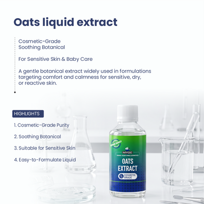 Oats liquid extract botanical ingredient for cosmetic formulations