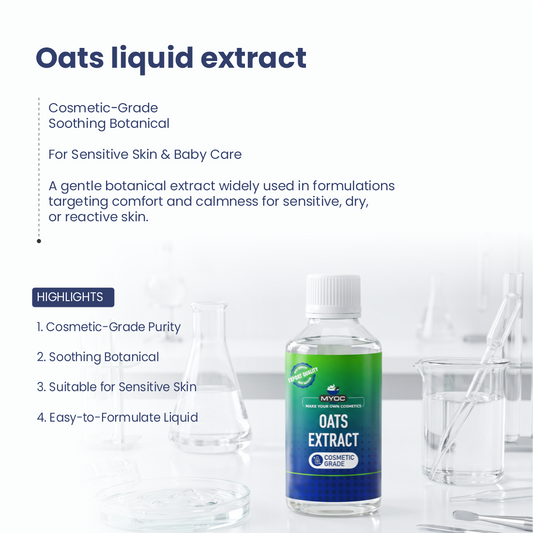 Oats liquid extract botanical ingredient for cosmetic formulations