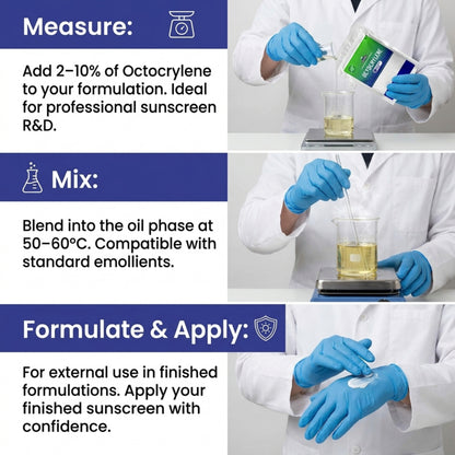 Octocrylene formulation properties and ingredient profile