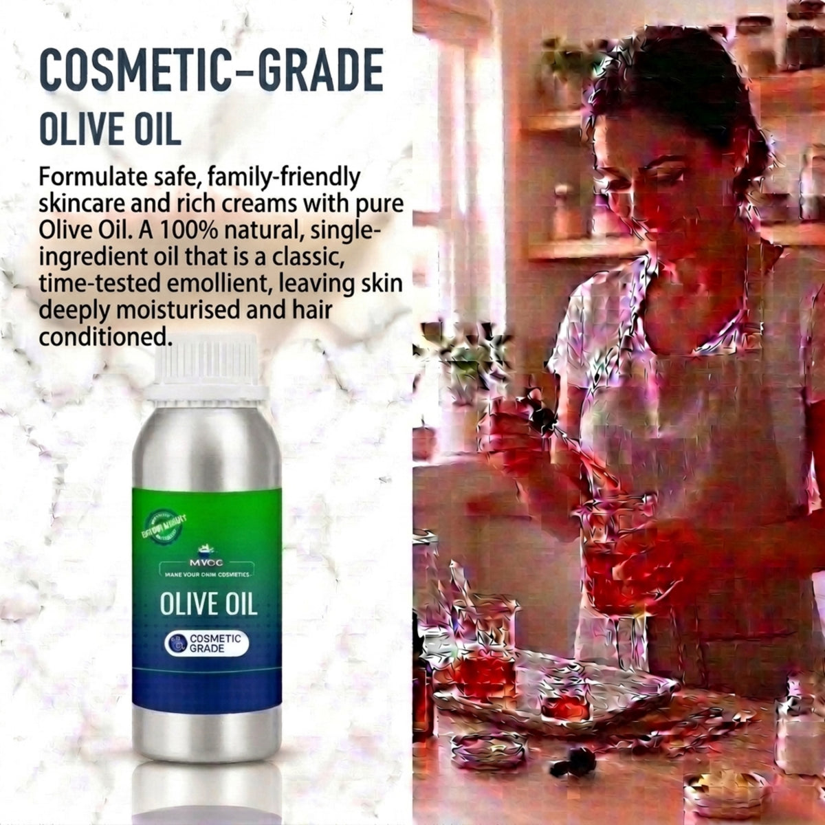 Olive Oil applications in skincare haircare and body care products